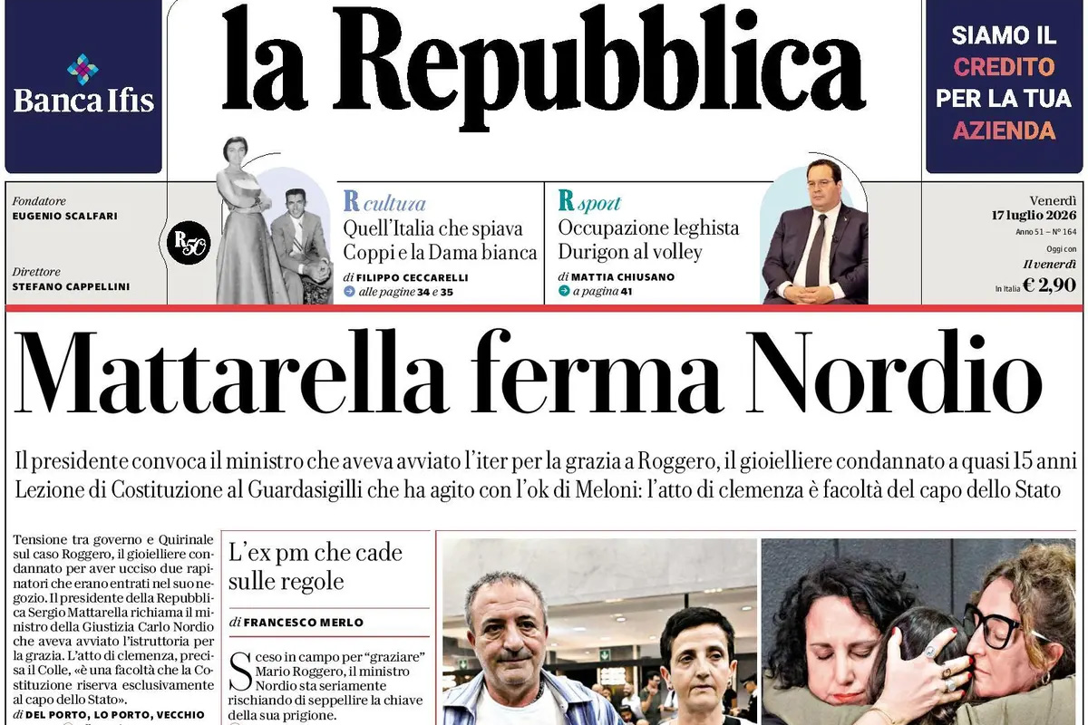 Le prime pagine di oggi