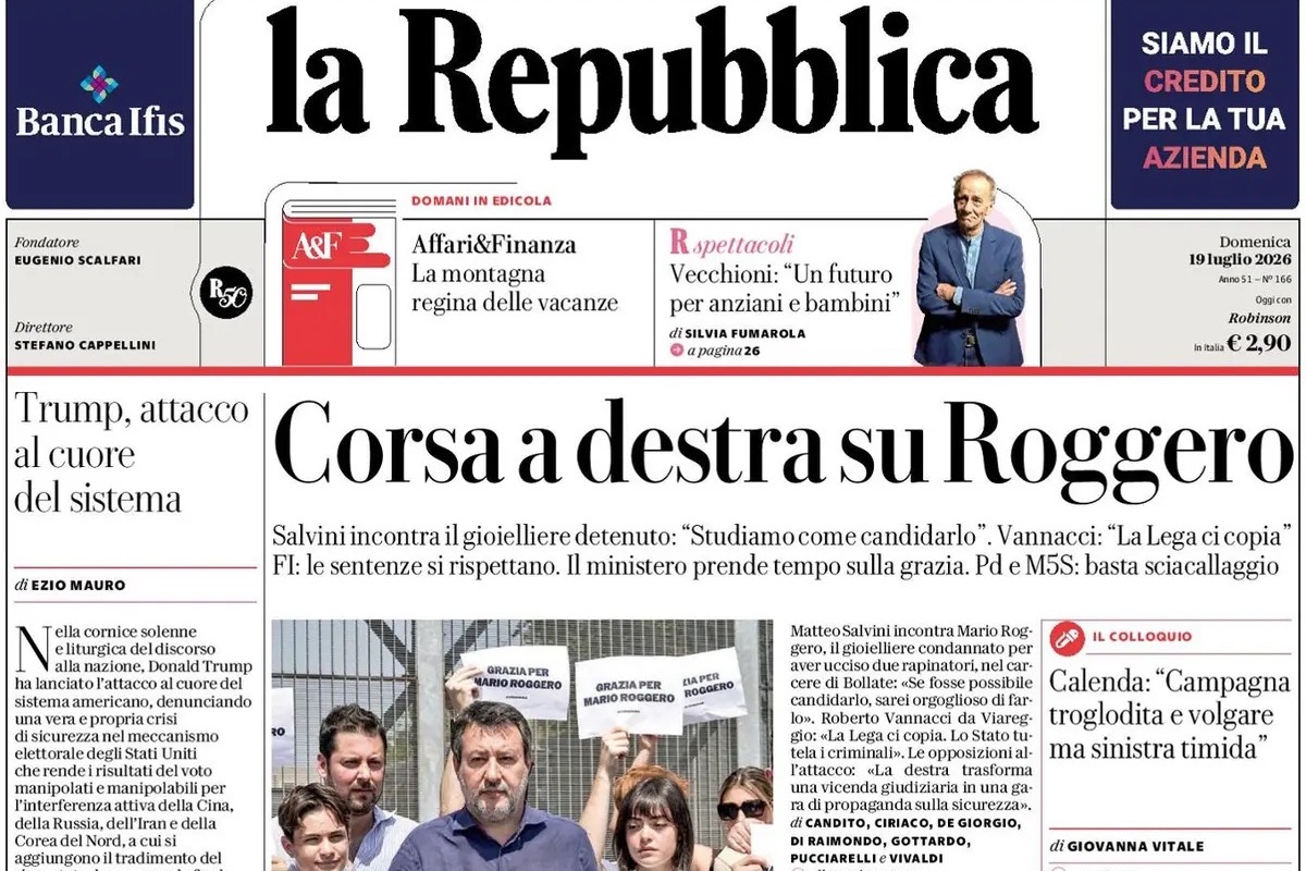 Le prime pagine di oggi