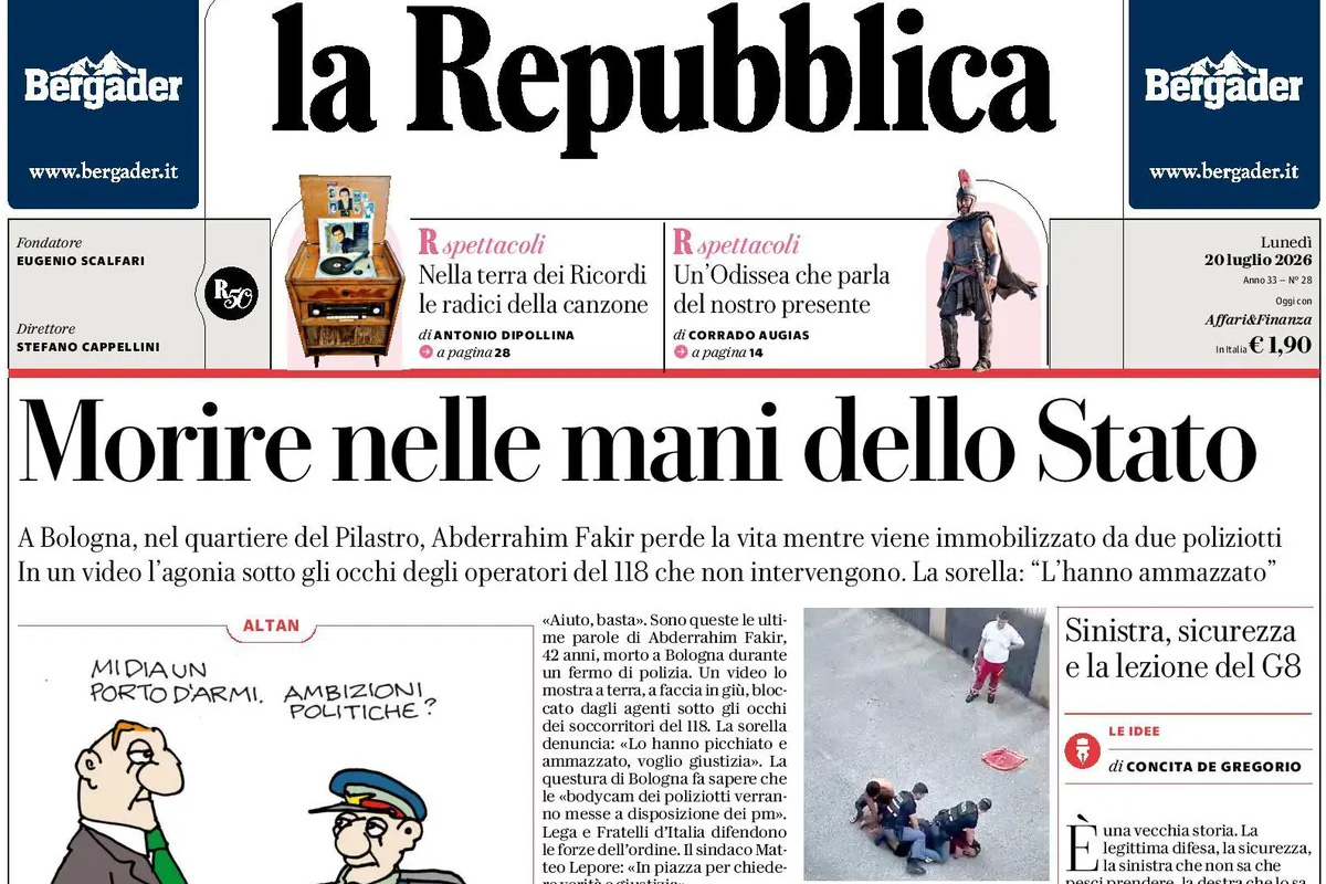 Le prime pagine di oggi