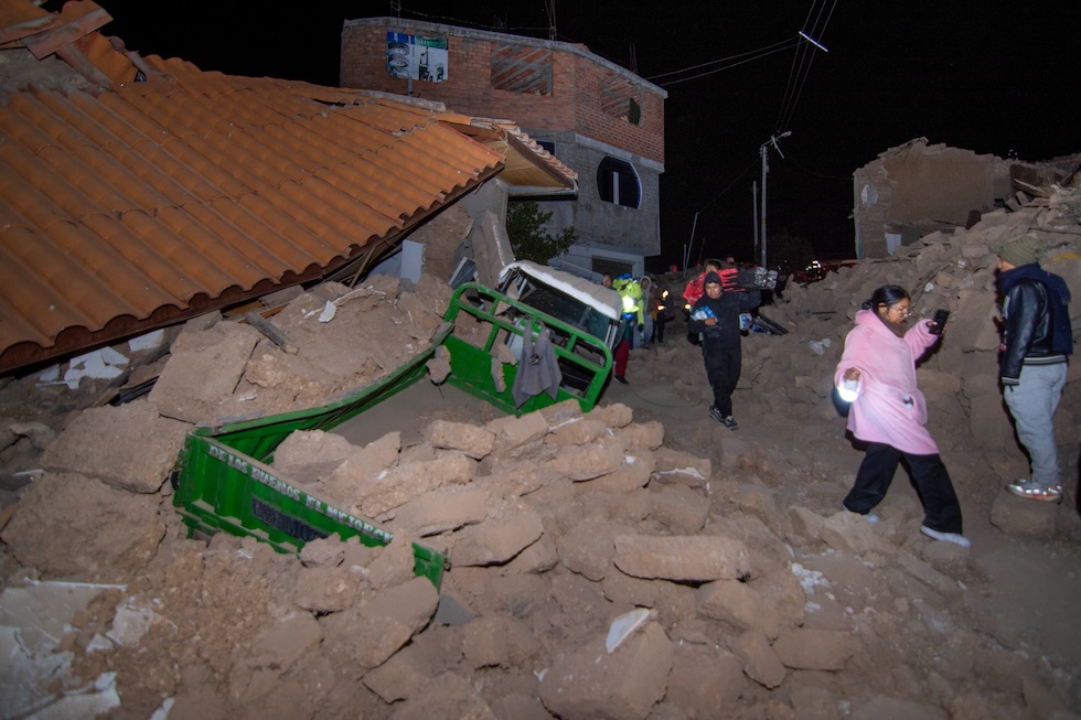 I danni di un terremoto di magnitudo 5.5 nelle Ande (AP Photo/Javier Ninanya)