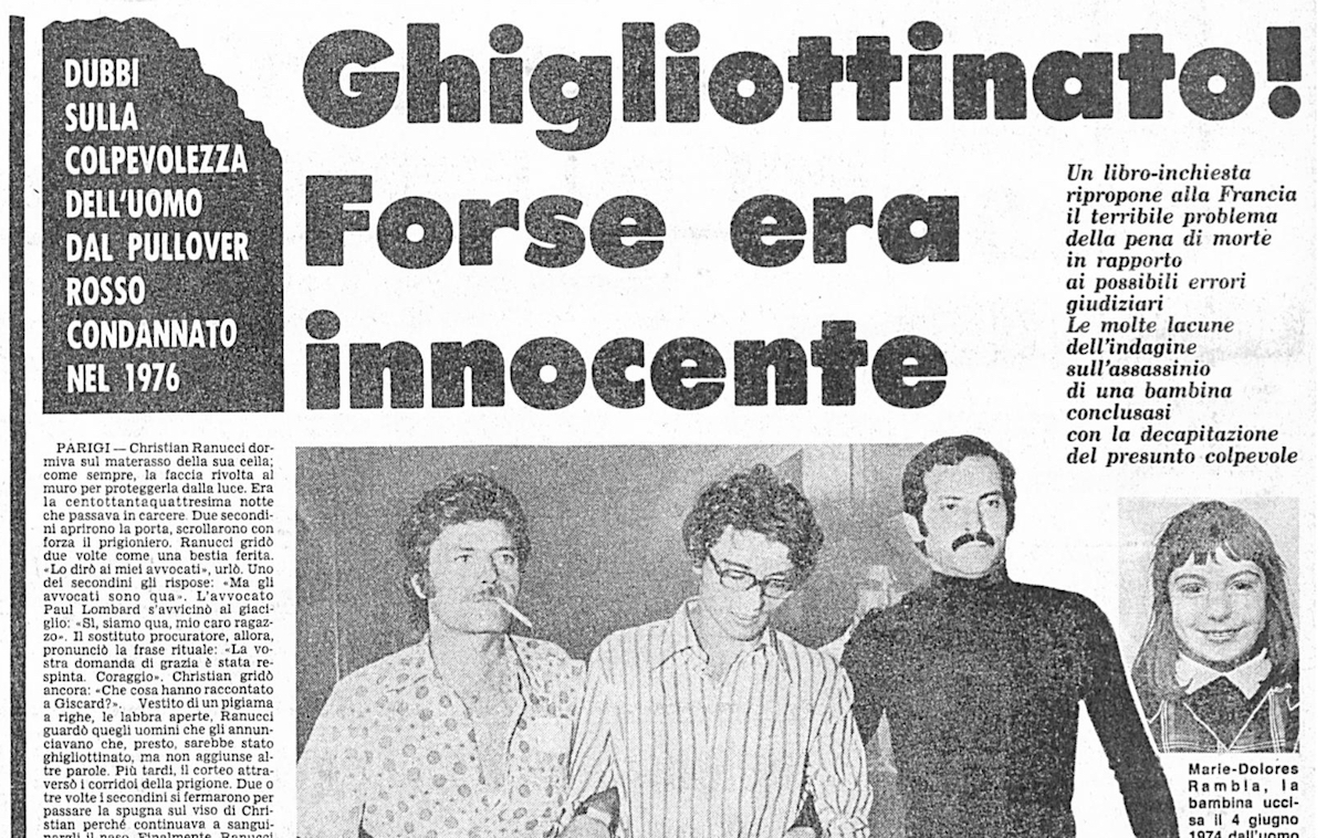 La terribile storia di Christian Ranucci e della fine della pena di morte in Francia