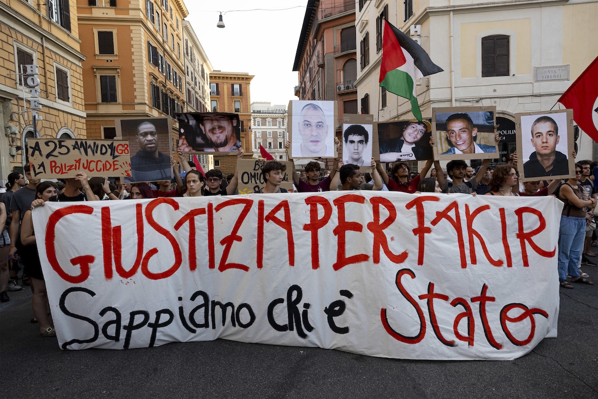 Il corteo a Roma, il 20 luglio