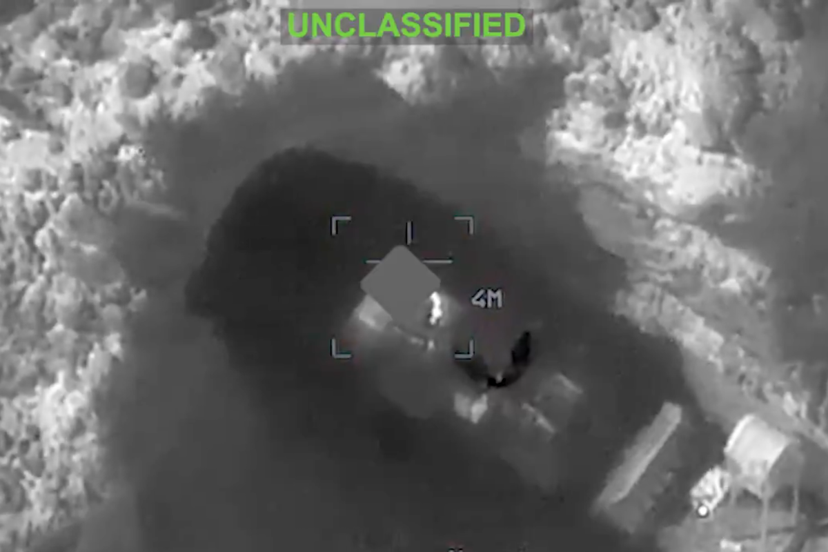 Uno screenshot di un video pubblicato dal CENTCOM su X