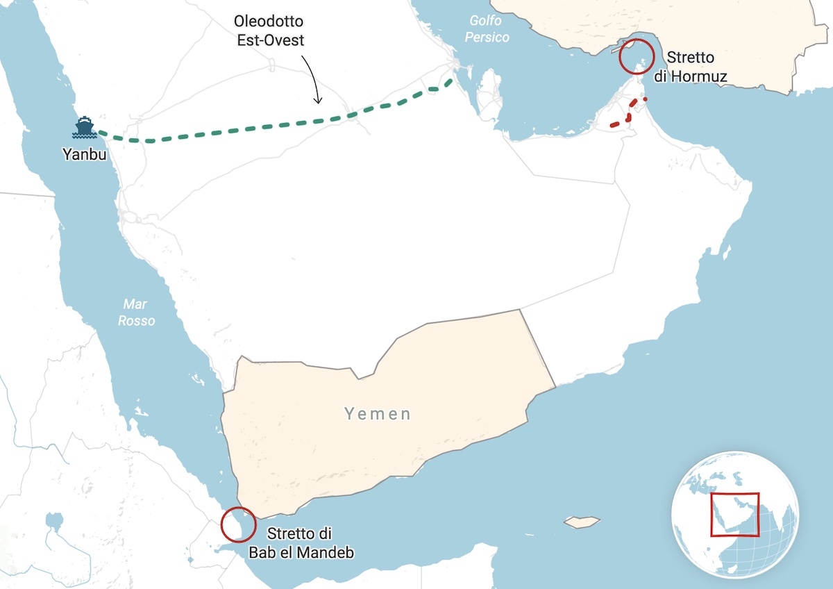 Si rischia il blocco di un altro stretto: quello di Bab el Mandeb