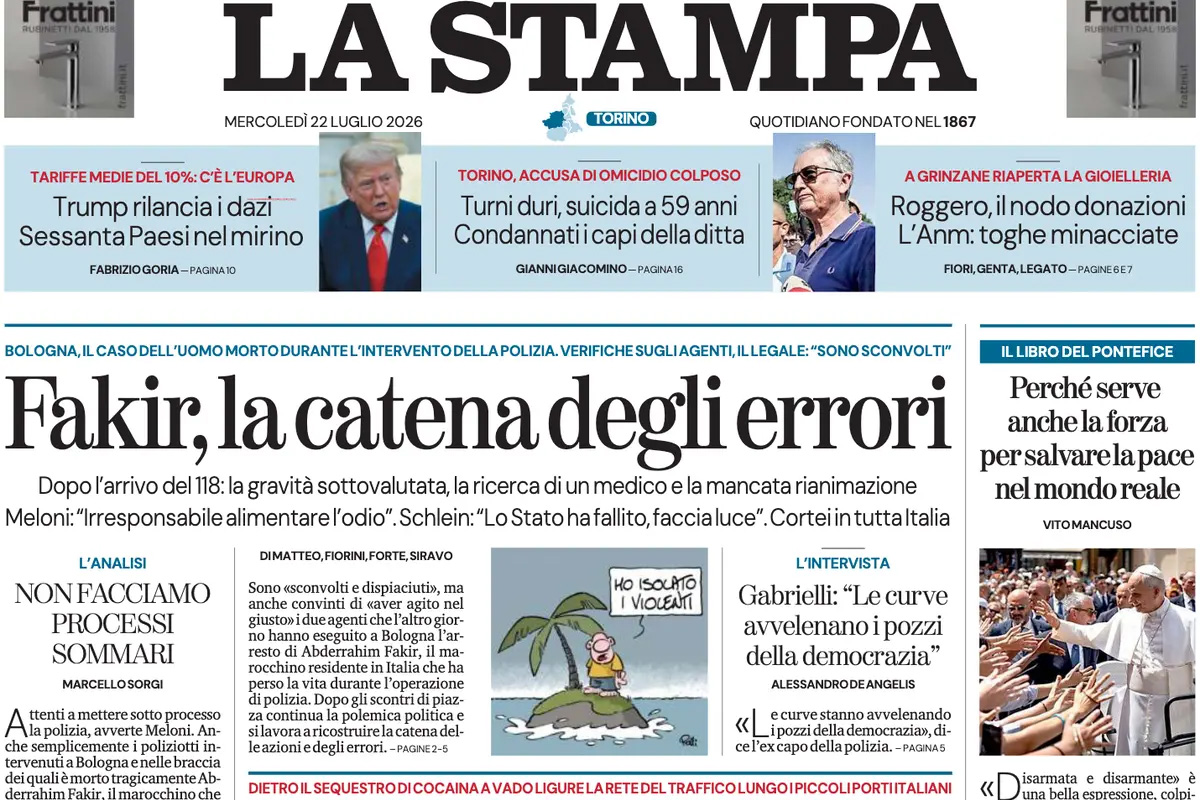 Le prime pagine di oggi