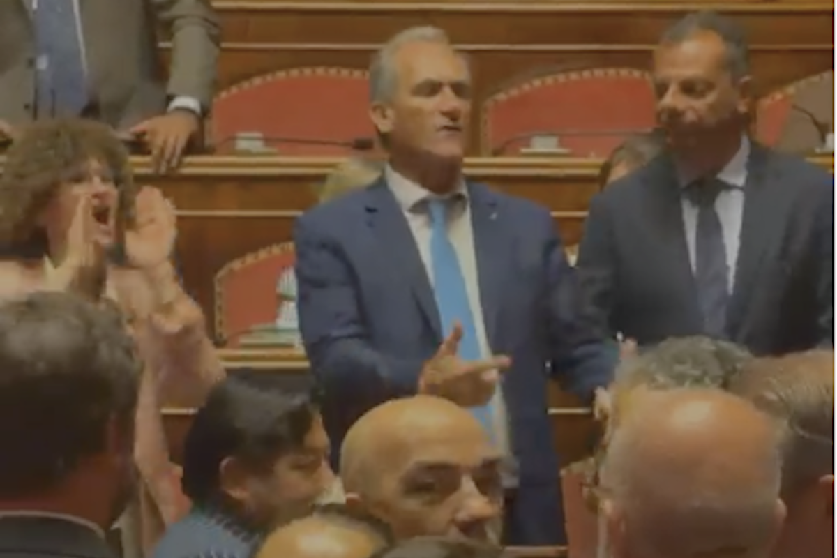 Leggi l'articolo: I video della zuffa al Senato per le chat di Andrea Delmastro