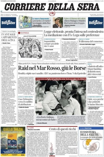 le prime pagine di oggi da Ilpost.it le prime pagine di oggi
