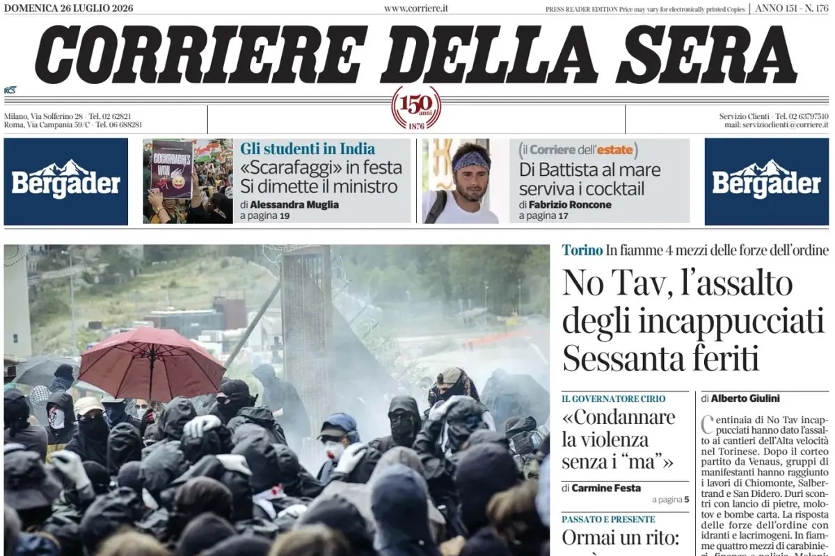 Le prime pagine di oggi