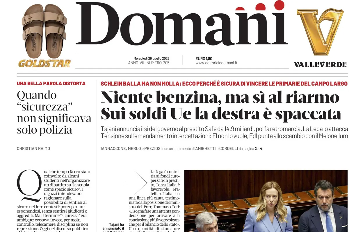 Le prime pagine di oggi