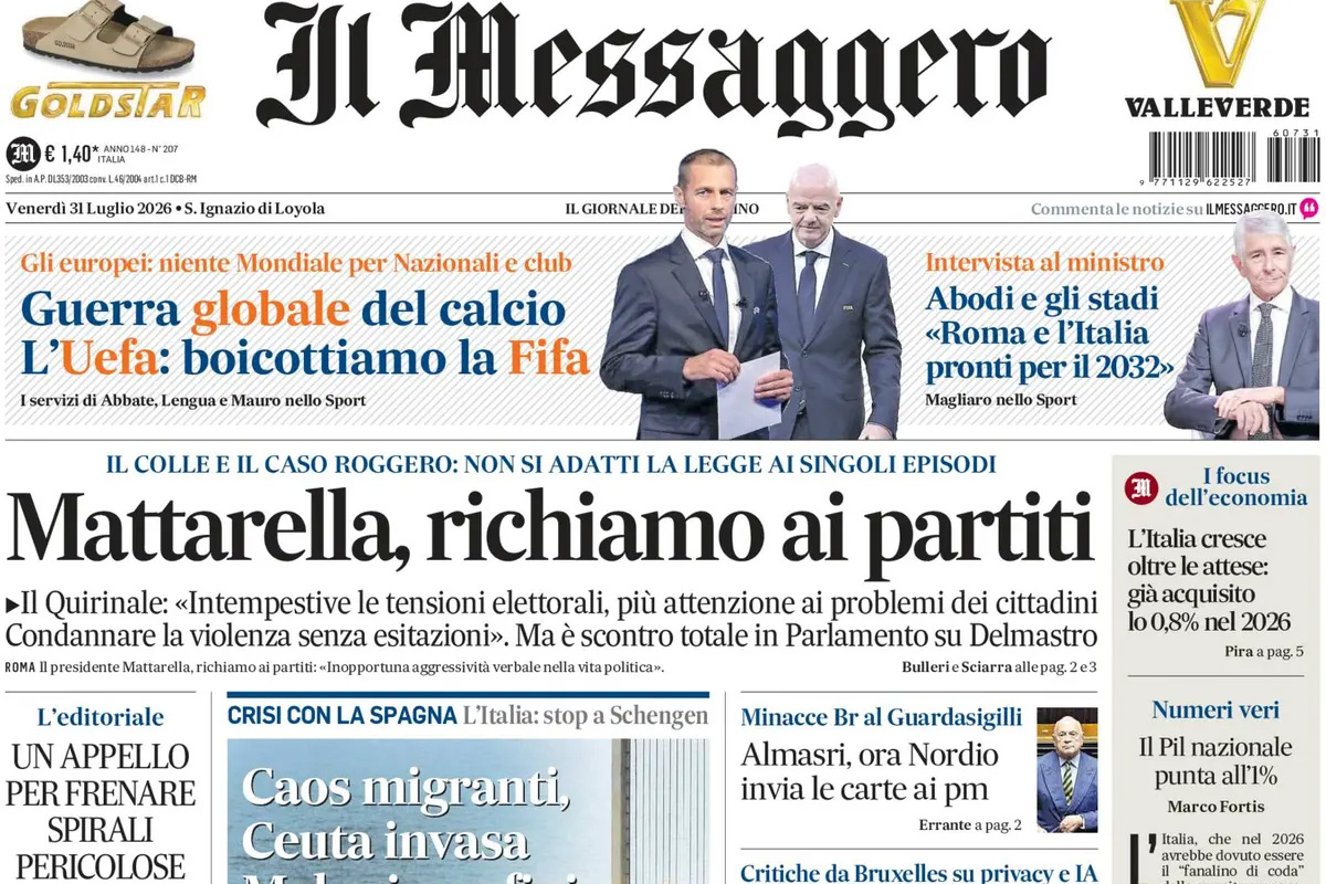 Le prime pagine di oggi
