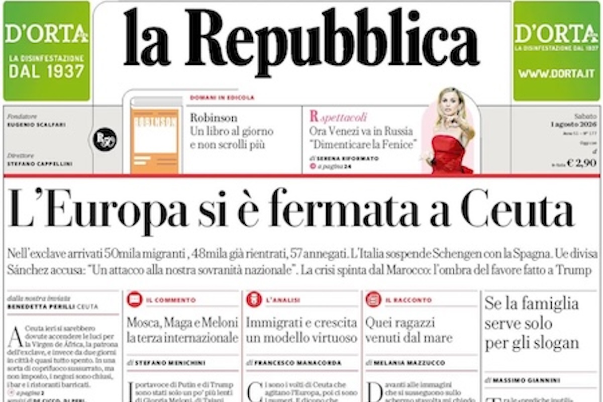 Le prime pagine di oggi