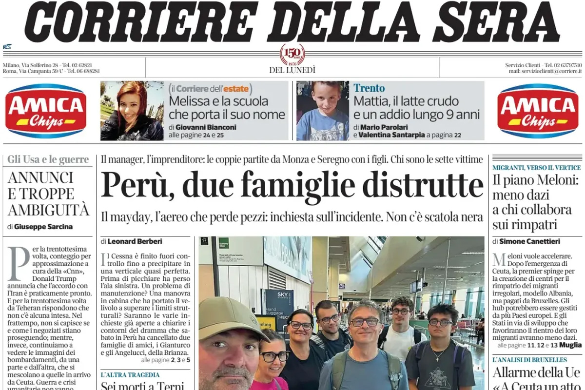 Le prime pagine di oggi