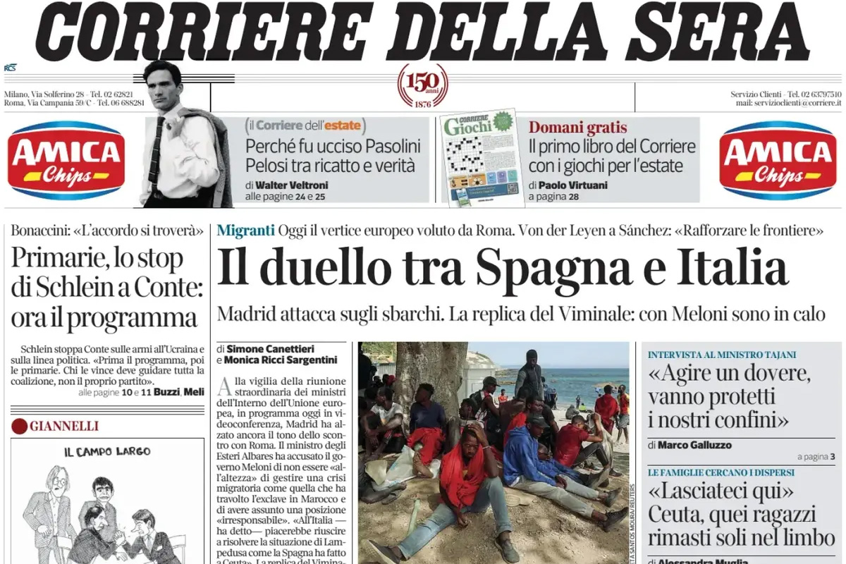 Le prime pagine di oggi