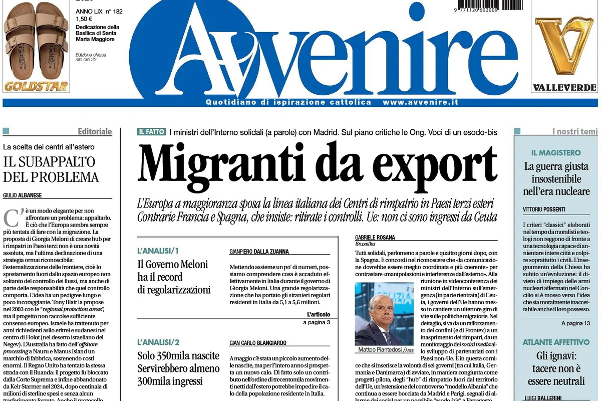Le prime pagine di oggi