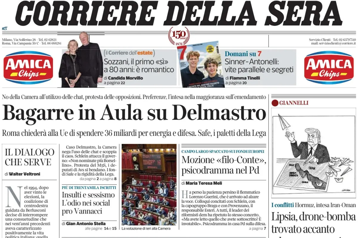 Le prime pagine di oggi
