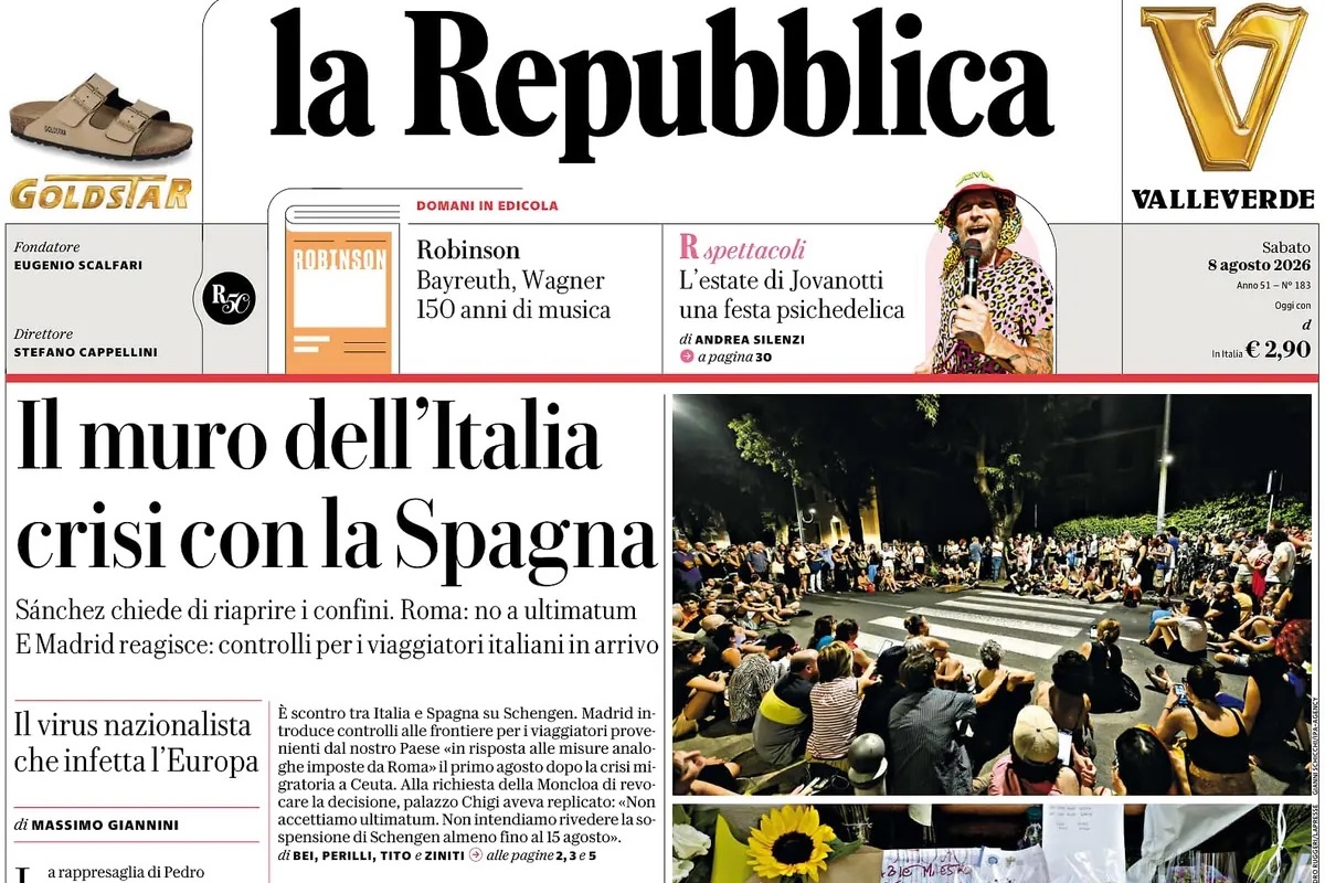 Le prime pagine di oggi