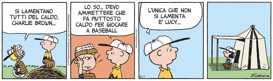 peanuts 2026 agosto 17 da Ilpost.it peanuts 2026 agosto 17