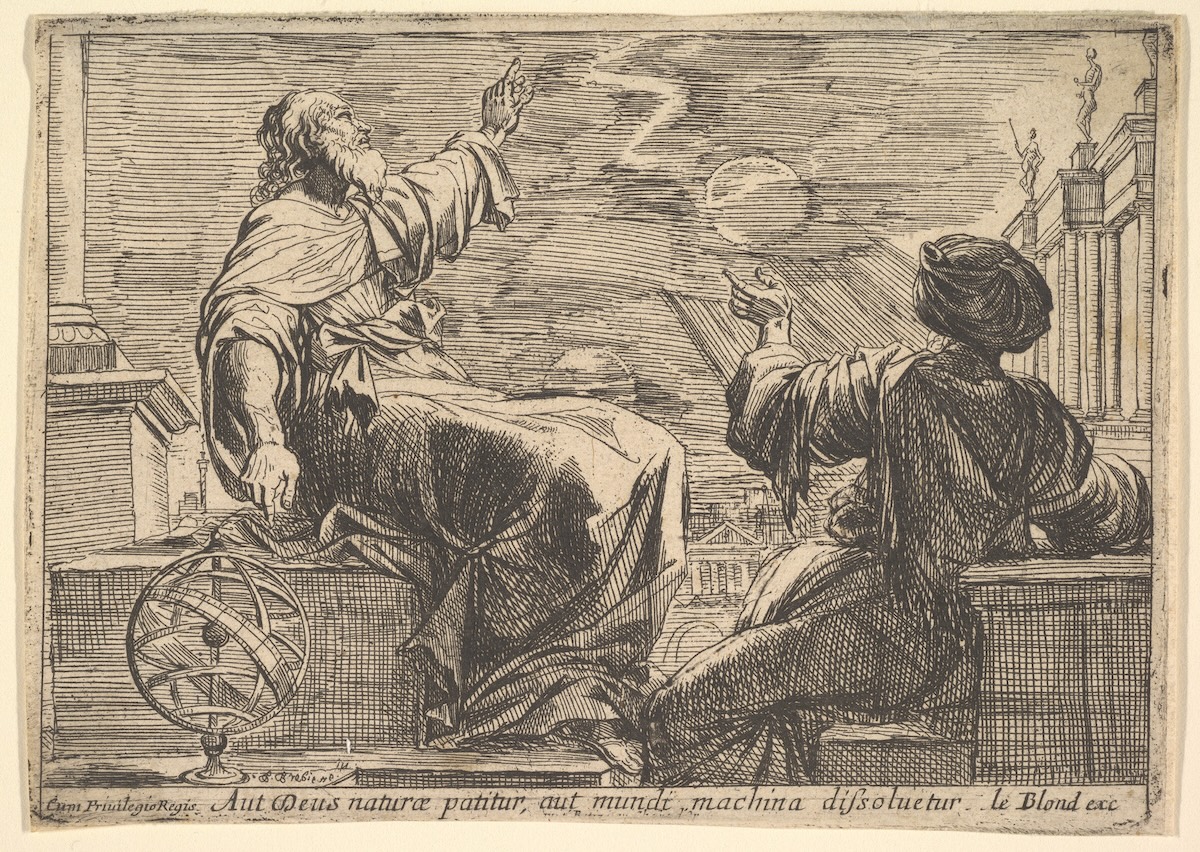Due filosofi osservano un’eclissi