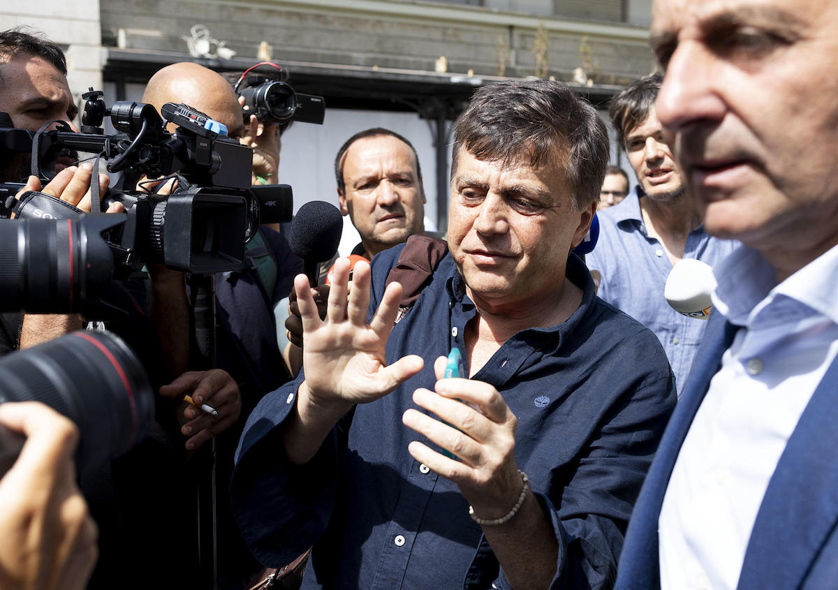 Valter Lavitola in procura a Roma, 8 luglio 2026 (ANSA/MASSIMO PERCOSSI)