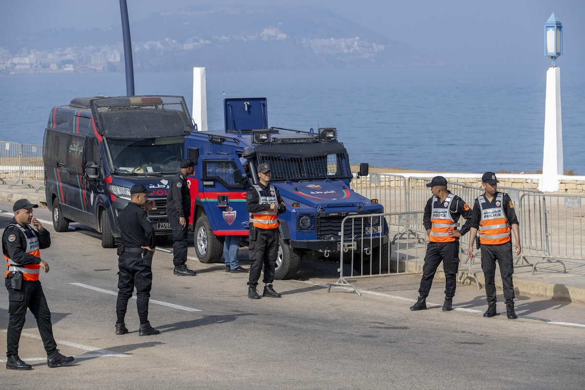 Un posto di blocco sul lato marocchino della frontiera, a Fnideq, il 14 agosto