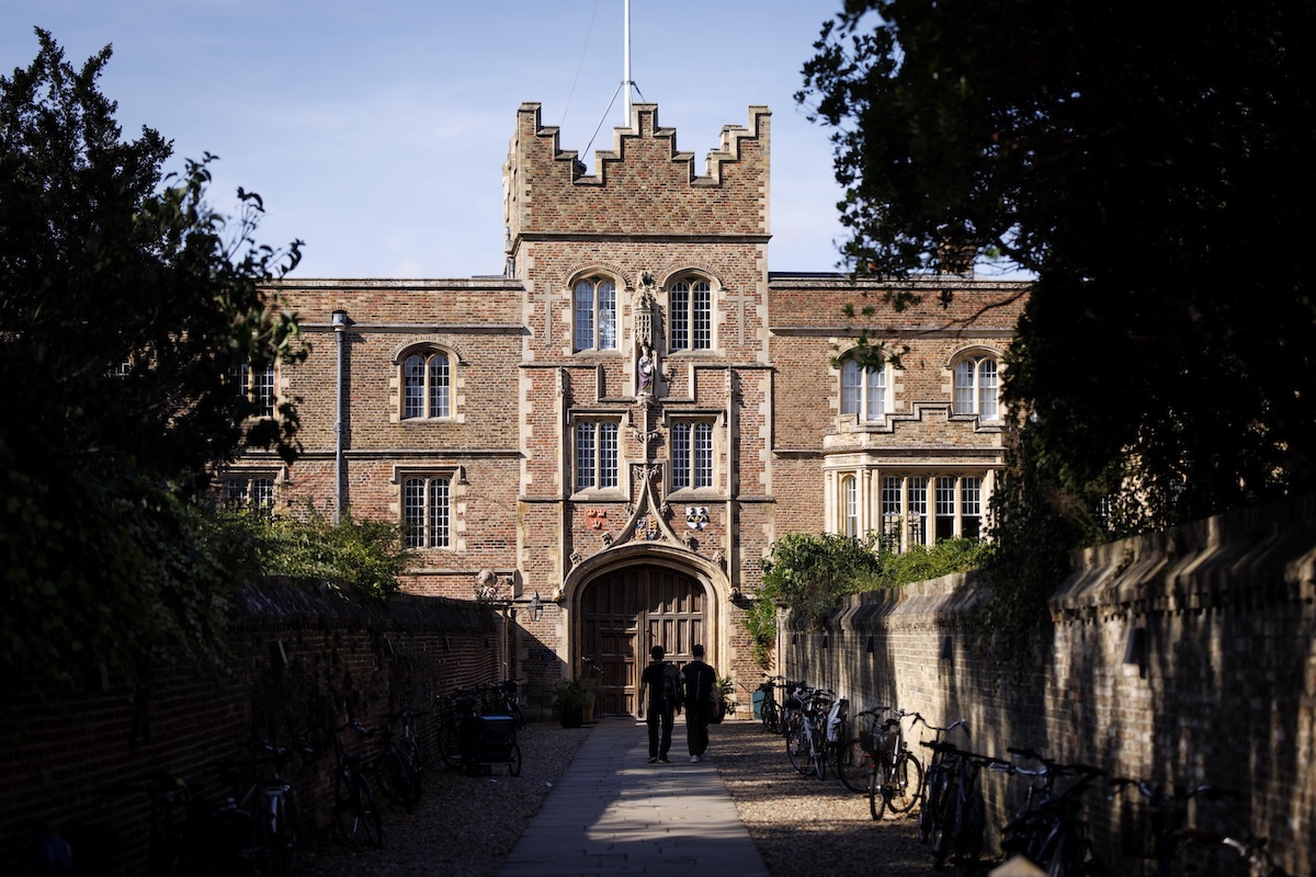 L'esterno del Jesus College dell'università di Cambridge, dove lavorava Jason Arday worked, il 7 agosto