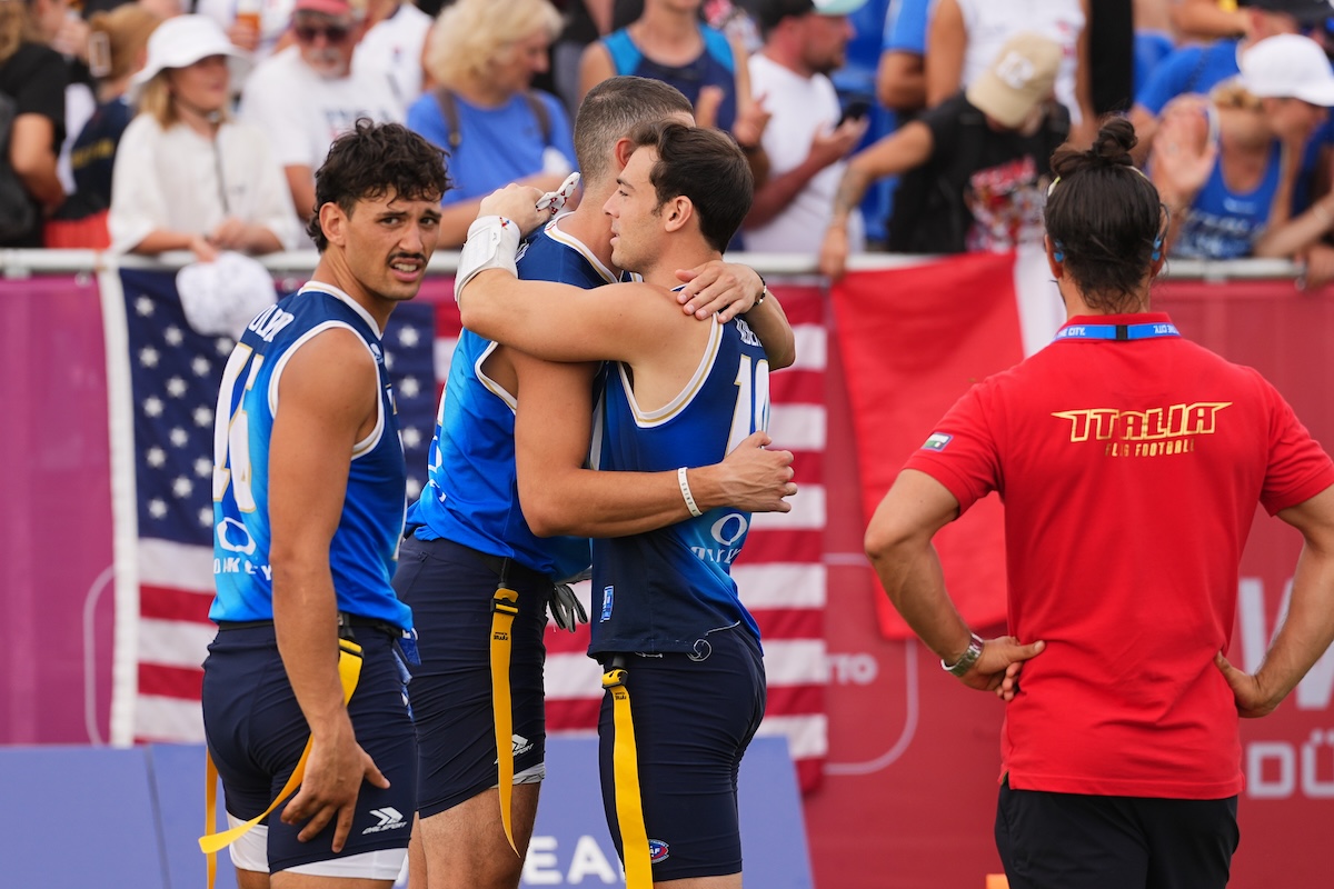 L’Italia maschile di flag football ha vinto la medaglia d’argento ai Mondiali