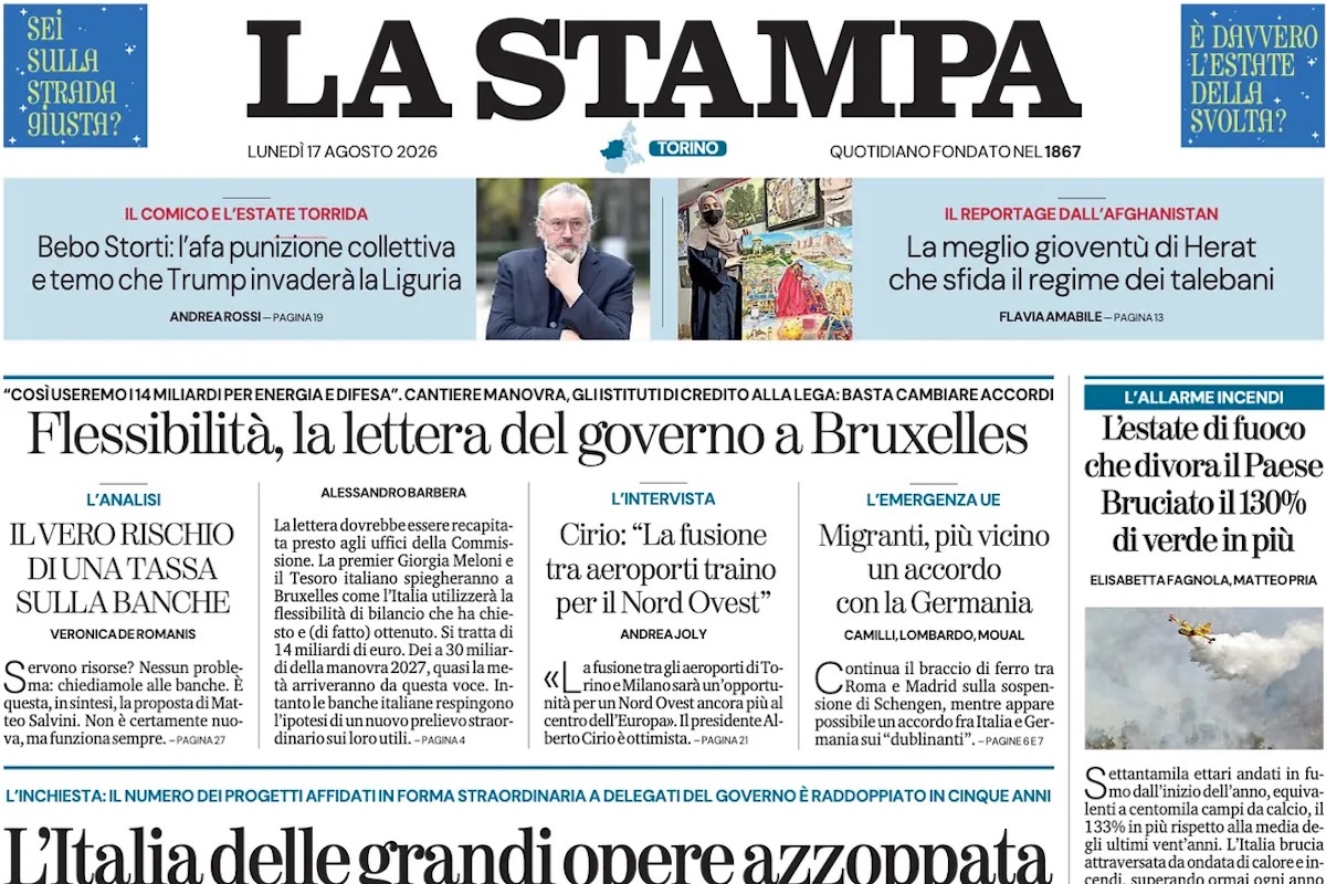 le prime pagine di oggi da Ilpost.it le prime pagine di oggi
