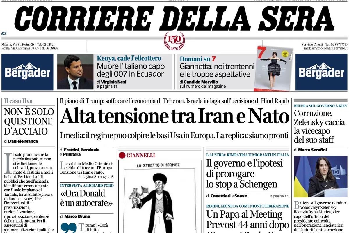 le prime pagine di oggi da Ilpost.it le prime pagine di oggi