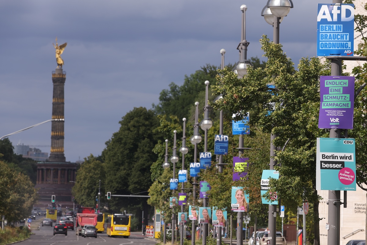 Cartelli elettorali a Berlino, il 7 agosto
