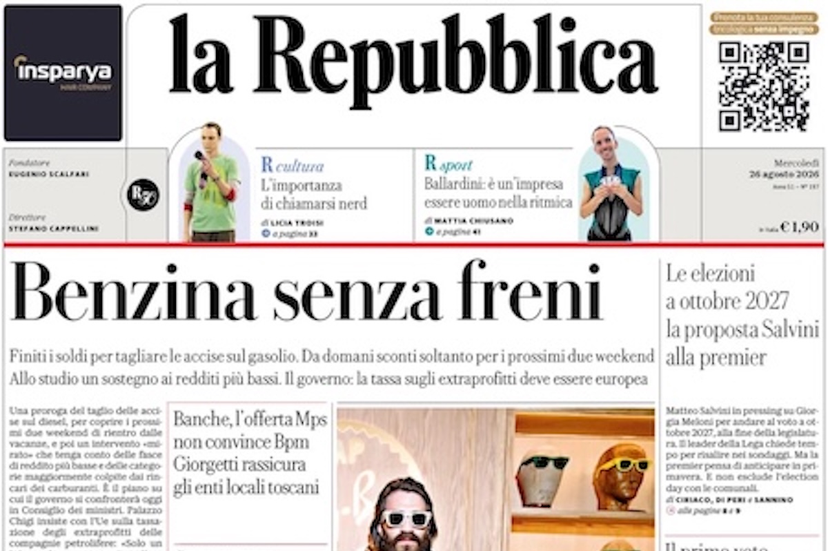 Le prime pagine di oggi