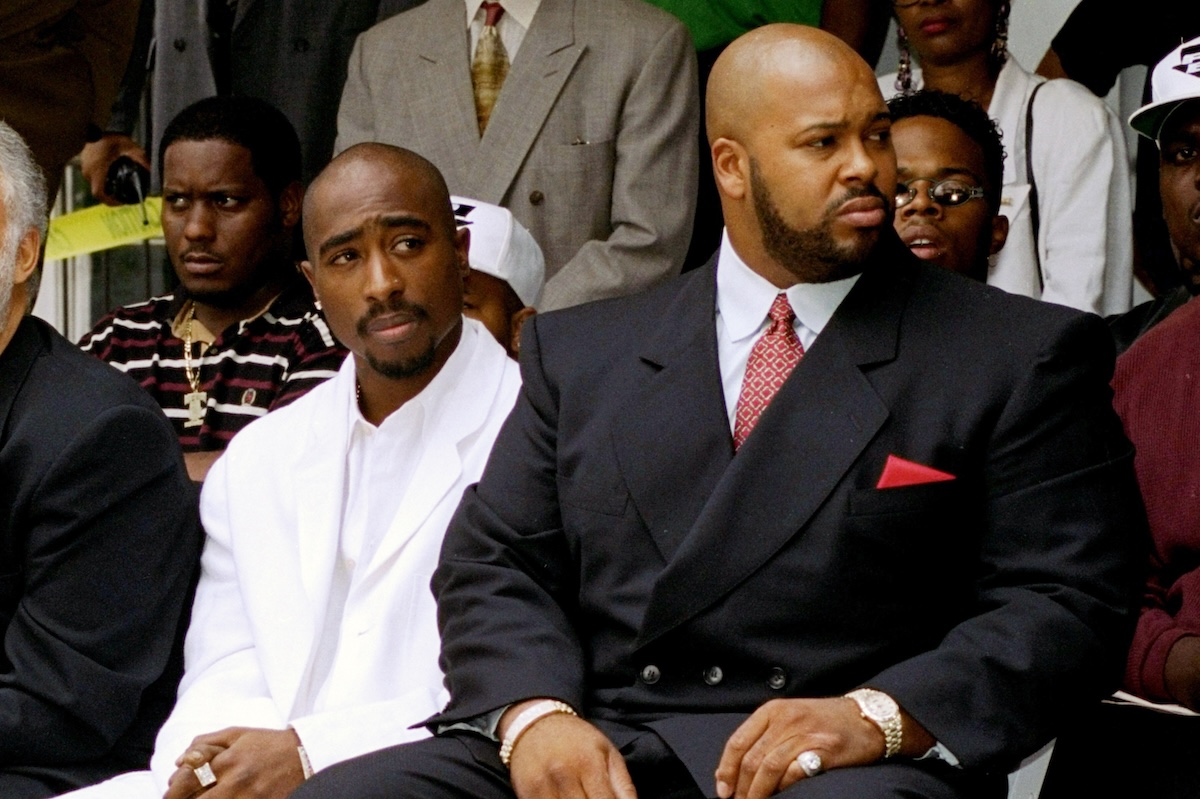 Marion “Suge” Knight e Tupac Shakur nel 1996 (AP Photo/Frank Wiese)