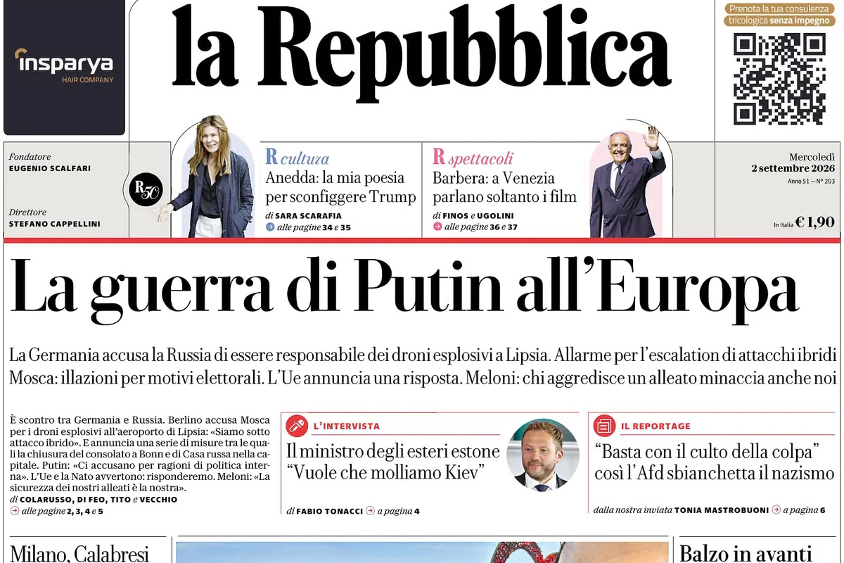 Le prime pagine di oggi