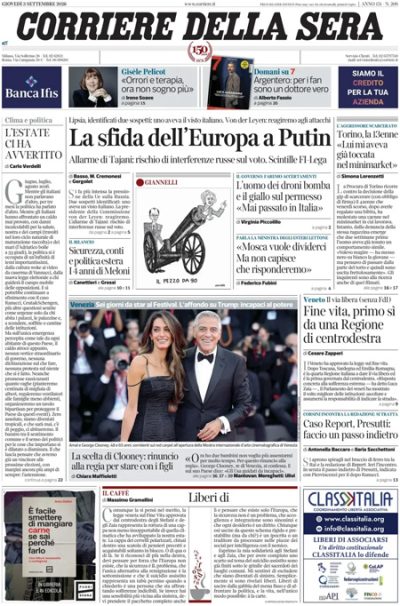 le prime pagine di oggi da Ilpost.it le prime pagine di oggi