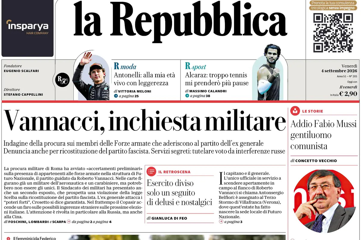 Le prime pagine di oggi