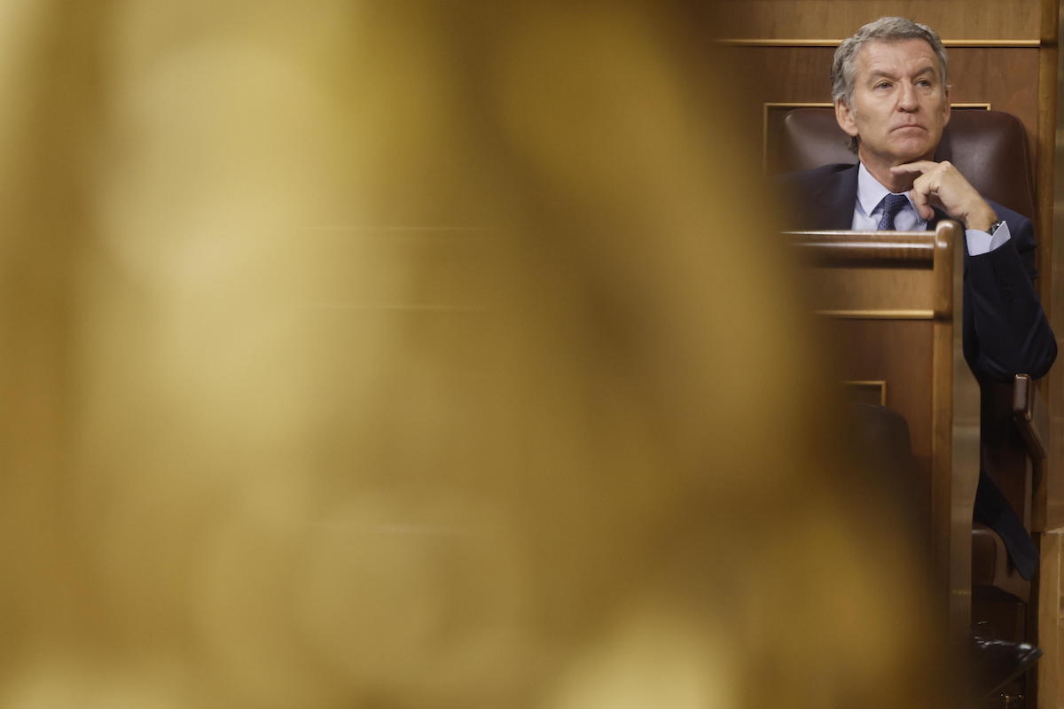 Alberto Nuñez Feijóo al parlamento spagnolo, 3 settembre 2026 (EPA/SERGIO PEREZ)