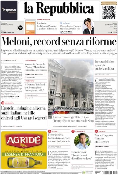 le prime pagine di oggi da Ilpost.it le prime pagine di oggi