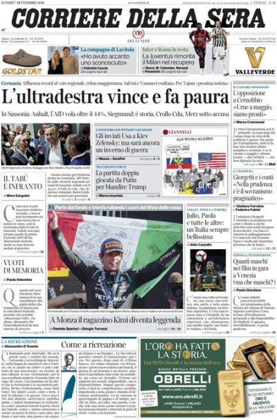 le prime pagine di oggi da Ilpost.it le prime pagine di oggi