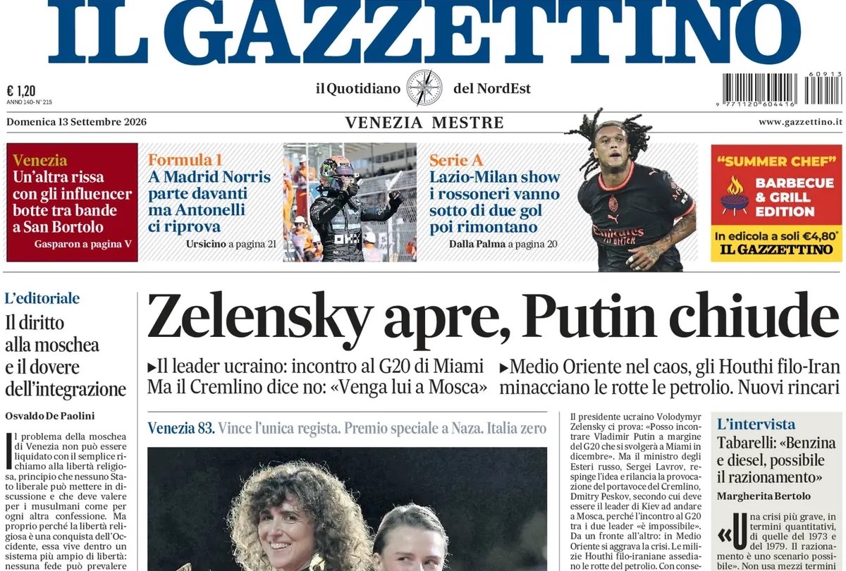Le prime pagine di oggi