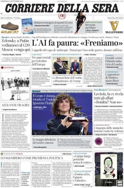 le prime pagine di oggi da Ilpost.it le prime pagine di oggi