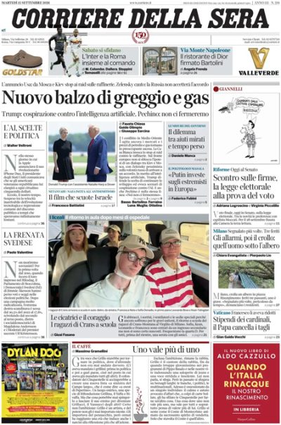 le prime pagine di oggi da Ilpost.it le prime pagine di oggi