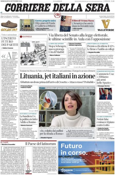 le prime pagine di oggi da Ilpost.it le prime pagine di oggi