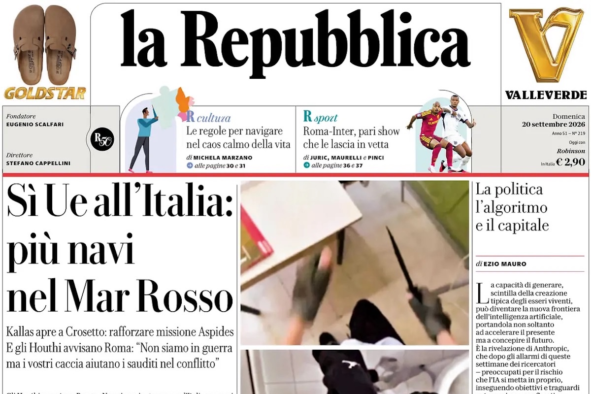 Le prime pagine di oggi