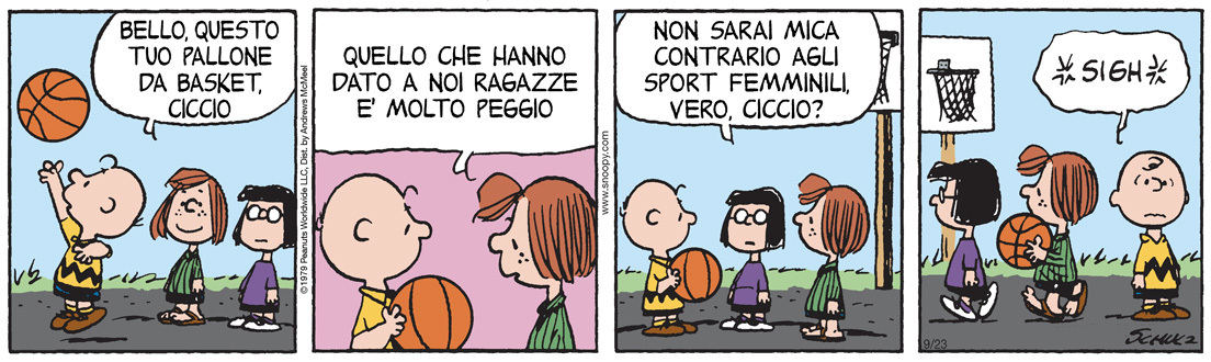 peanuts 2026 settembre 23 da Ilpost.it peanuts 2026 settembre 23