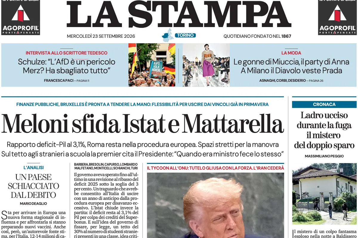 Le prime pagine di oggi