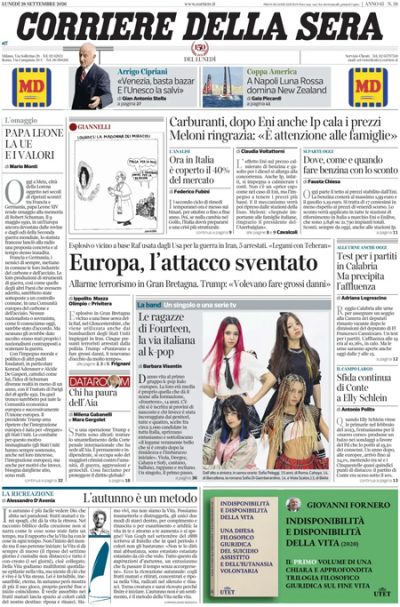 le prime pagine di oggi da Ilpost.it le prime pagine di oggi