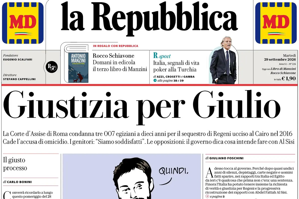 Le prime pagine di oggi
