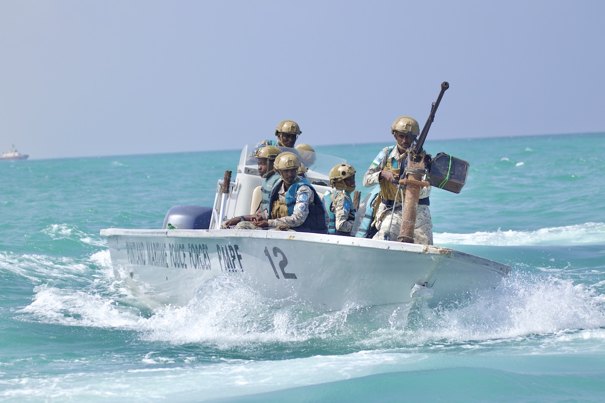Una barca della guardia costiera del Puntland, nel 2023 (AP Photo/Jackson Njehia)