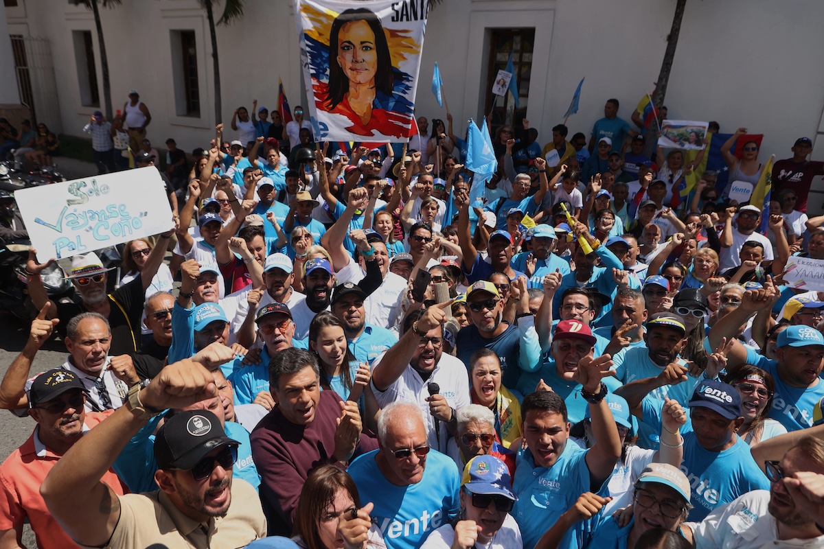 Una manifestazione dell'opposizione a Los Teques, il 27 settembre