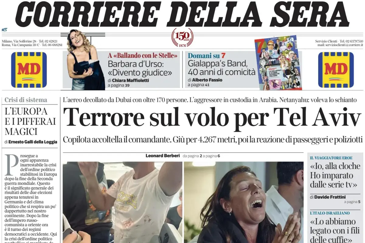 Le prime pagine di oggi