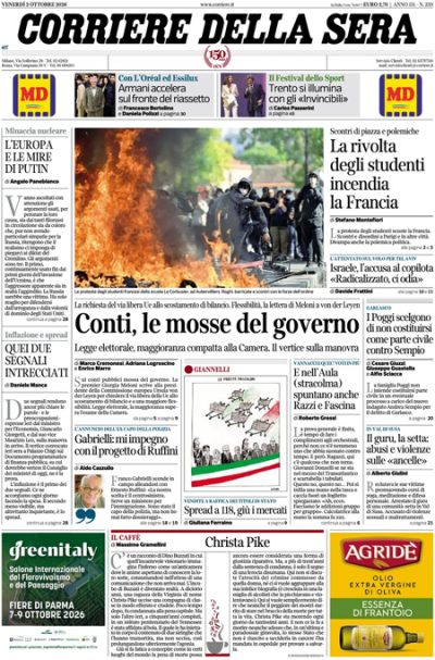 le prime pagine di oggi da Ilpost.it le prime pagine di oggi